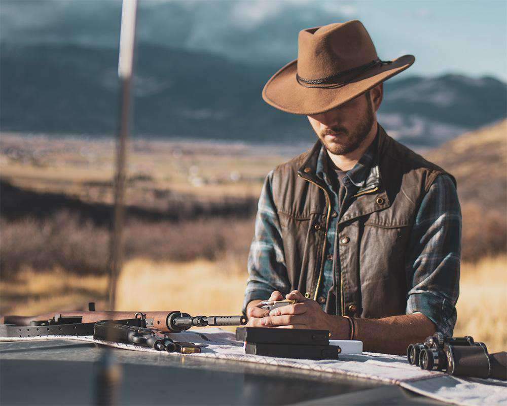 Outback Oilskin Vests come in a variety of colors and styles, like our Magnum Vest.