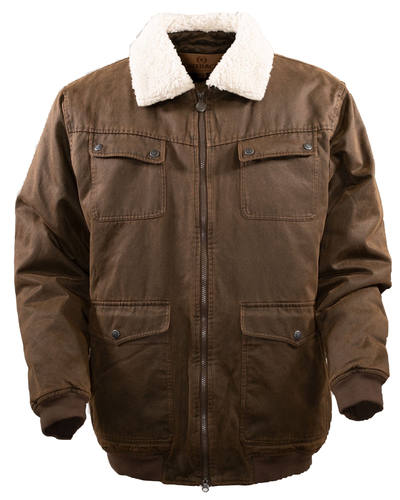 Outback Trading Company Men’s Ezra Aviator Jacket Brown / MD 29872-BRN-MD 789043406153 Coats & Jackets