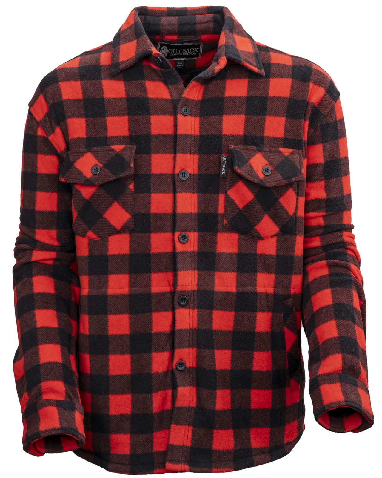 Outback Trading Company Men’s Fleece Big Shirt Red / SM 4268-RED-SM 789043361704 Fleece