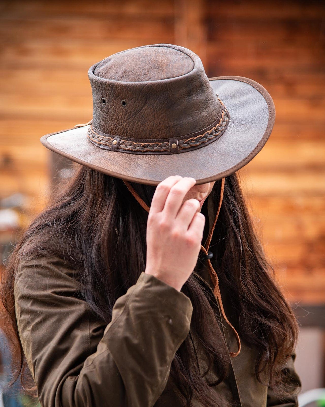 Outback Trading Company Iron Bark Leather Hat Leather Hats