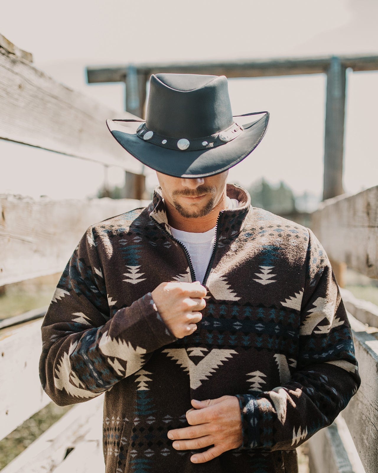 Outback Trading Company Rawhide Leather Hat Leather Hats