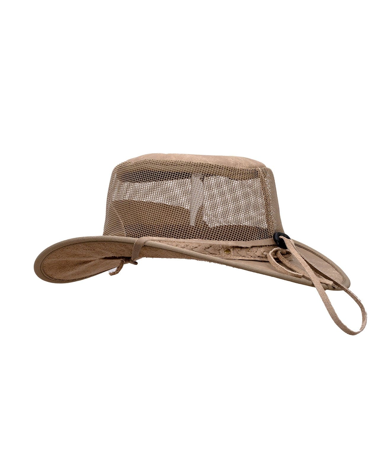 Outback Trading Company Wagga Wagga with Mesh Leather Hat Leather Hats