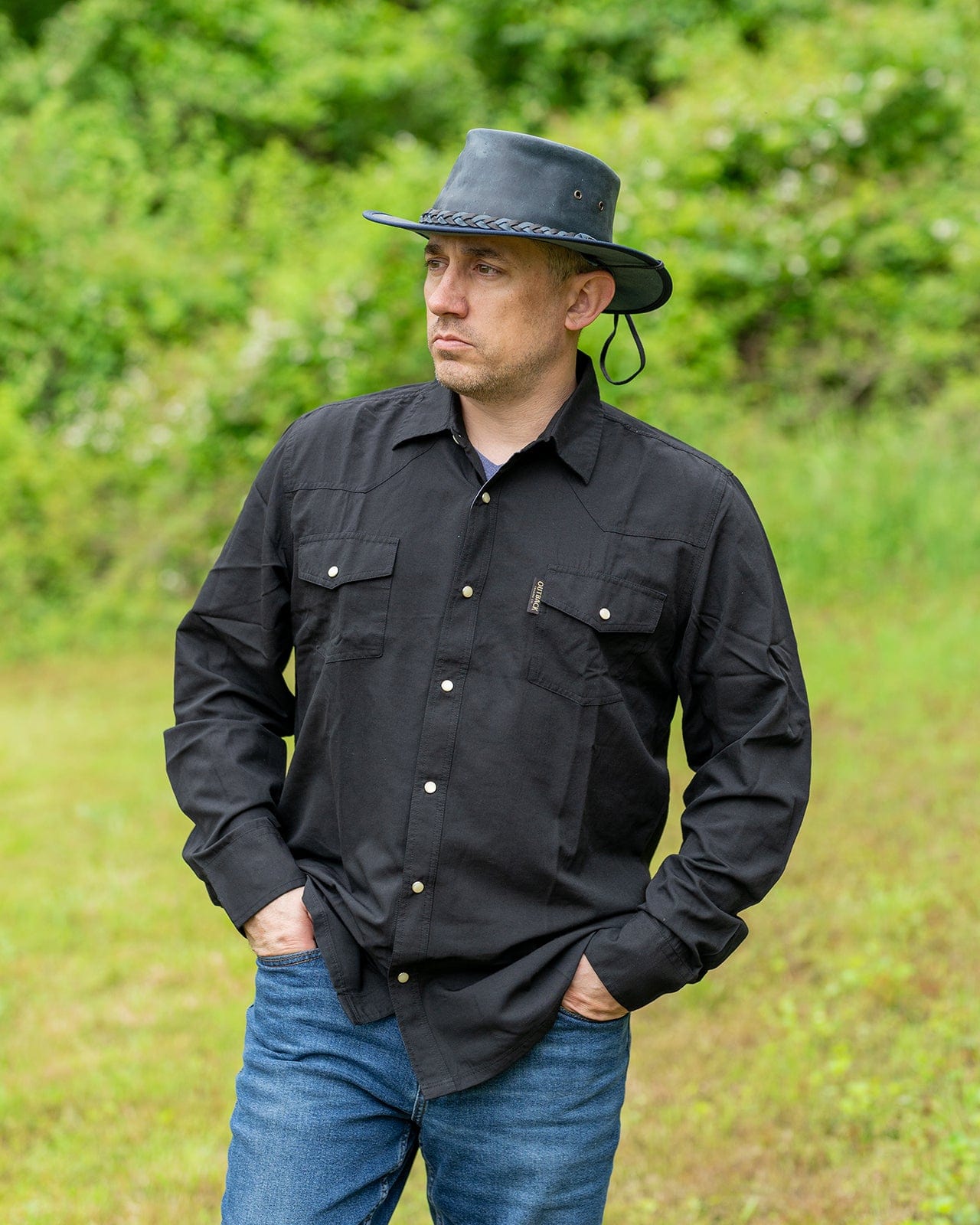 Outback Trading Company Men’s Moab Western Snap Bamboo Shirt