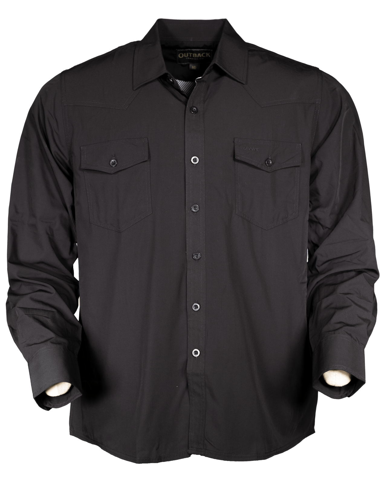 Outback Trading Company Men’s Mesa Bamboo Shirt Black / MD 35022-BLK-MD 789043401196 Shirts