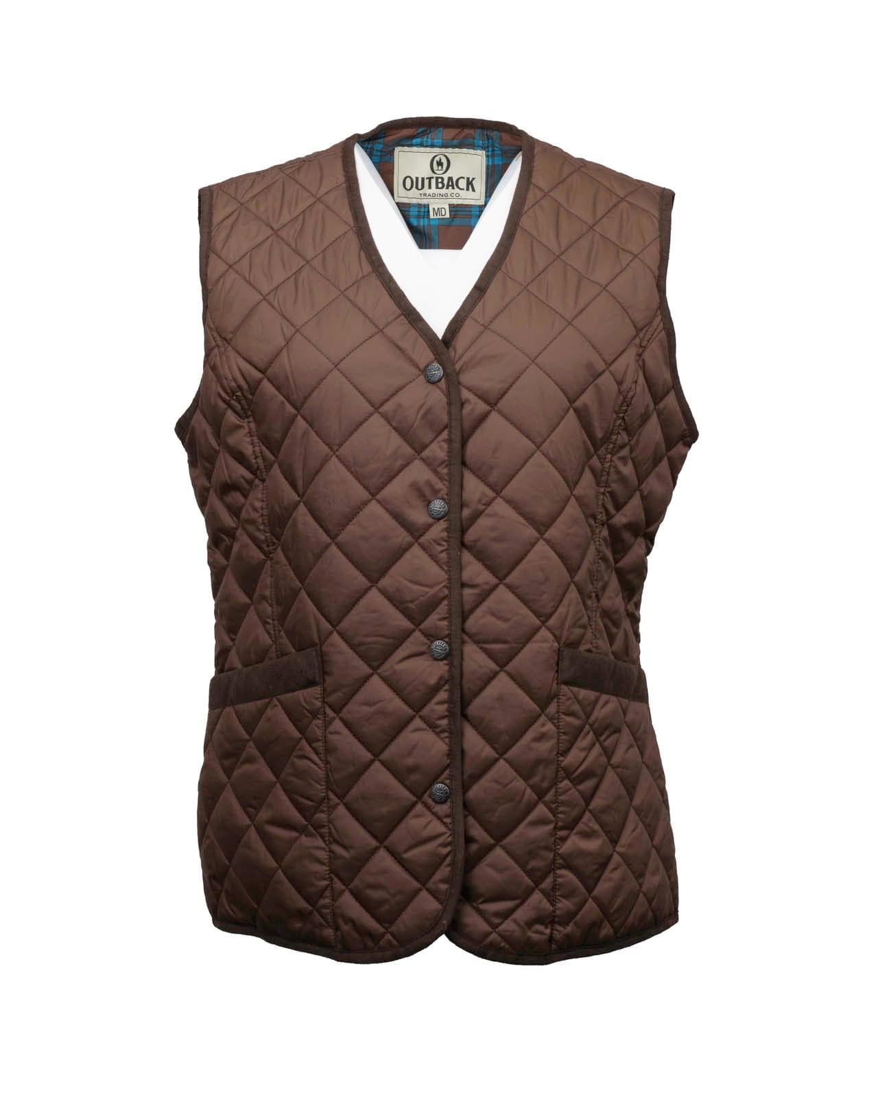 Outback Trading Company Women’s Barn Vest Brown / 1X 29879-BRN-1X 789043426298 Vests