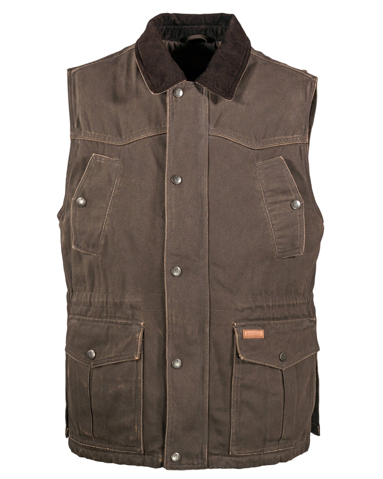 Outback Trading Company Men’s Cattleman Vest Brown / MD 29746-BRN-MD 789043392784 Vests