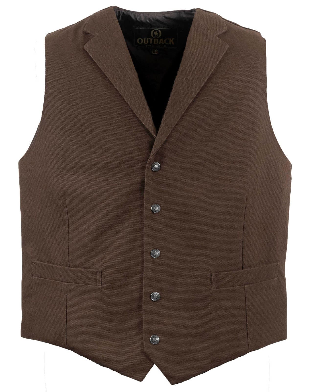 Outback Trading Company Men’s Jessie Canvas Vest Brown / MD 29829-BRN-MD 789043404012 Vests