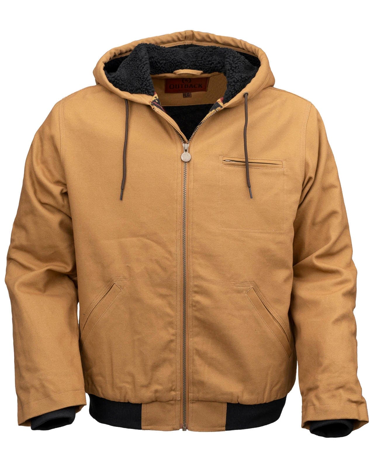 Outback Trading Company Men’s Sawbuck Canvas Hoodie Canvas Tan / SM 29853-CVS-SM 789043405996 Vests