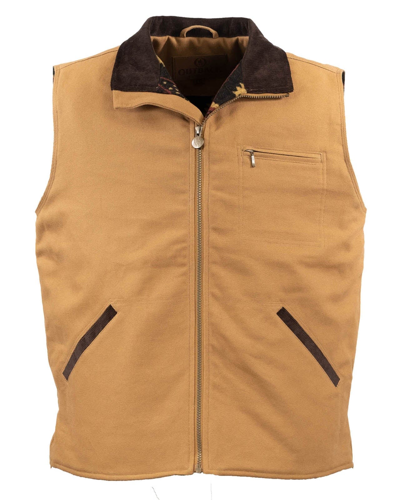 Outback Trading Company Men’s Sawbuck Canvas Vest Canvas Tan / SM 29824-CVS-SM 789043403374 Vests