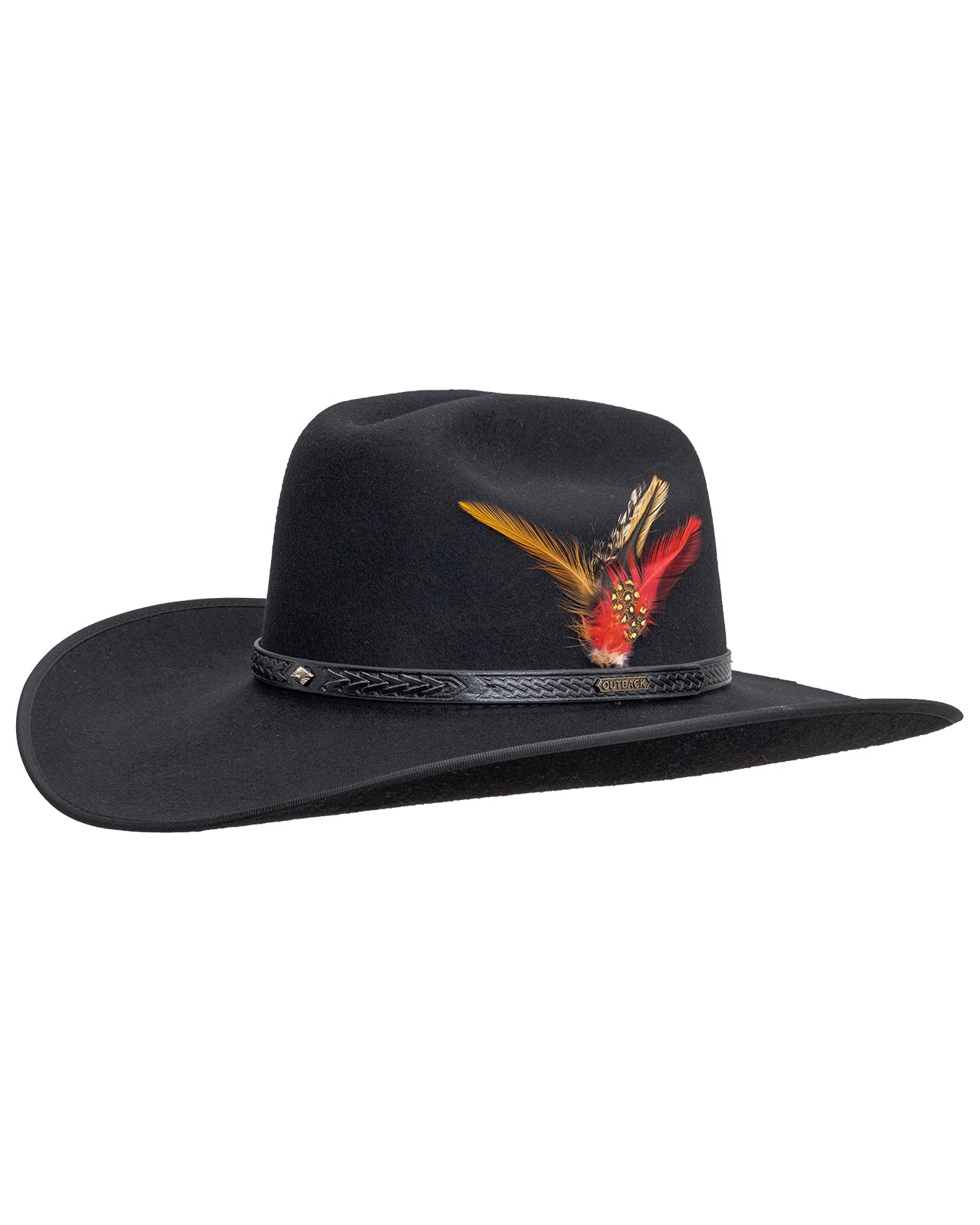 Outback Trading Company Angel Fire Wool Hat Black / 678 1108-BLK-678 789043385168 Wool Felt Hats