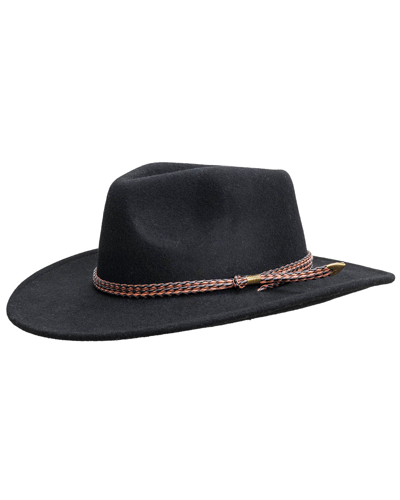 Outback Trading Company Broken Hill Wool Hat Black / SM 1392-BLK-SM 089043134491 Wool Felt Hats