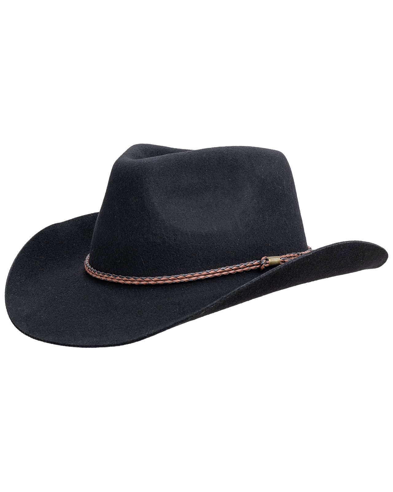 Outback Trading Company Forbes Wool Hat Black / SM 1153-BLK-SM 089043285704 Wool Felt Hats