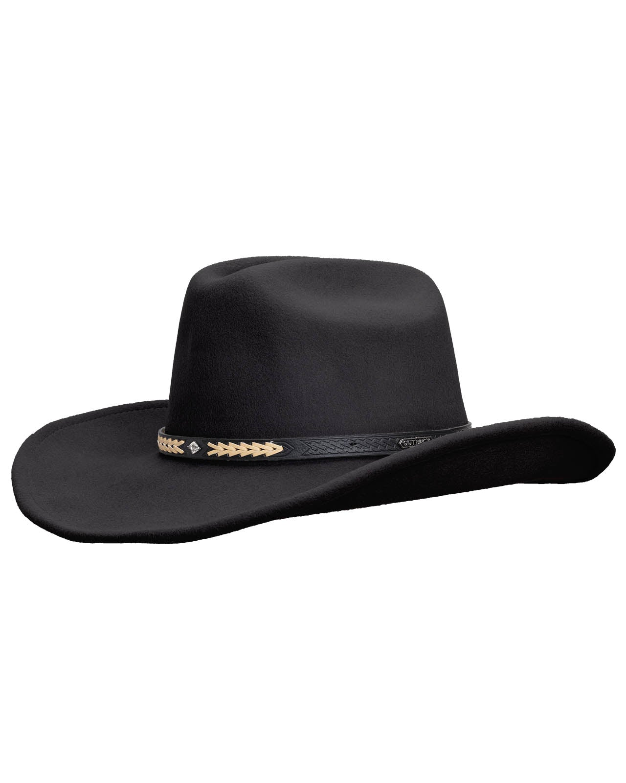 Outback Trading Company Out Of The Chute Wool Hat Black / SM 1335-BLK-SM 789043005660 Wool Felt Hats