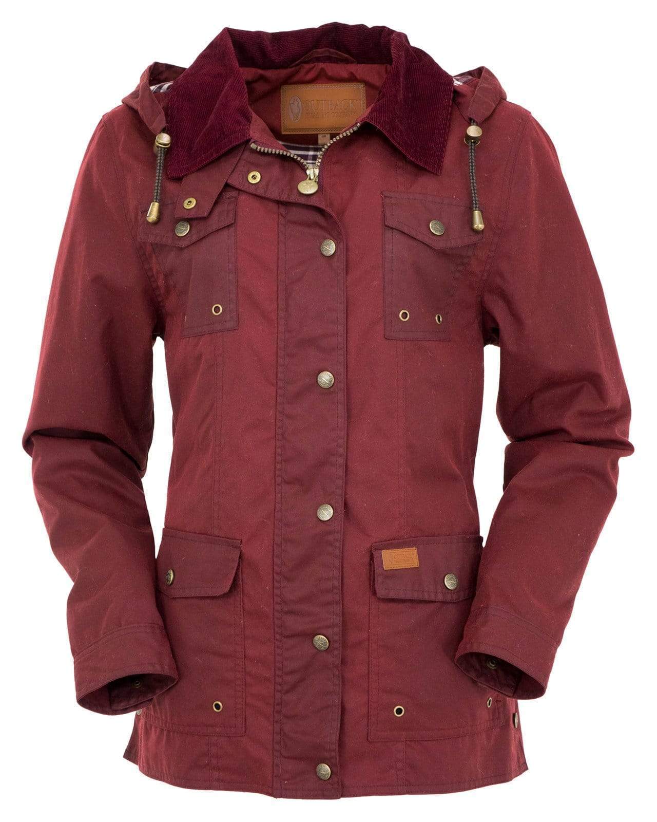 Outback Trading Company Women’s Jill-A-Roo Oilskin Jacket Berry / S 2184-BRY-SM 089043246644 Coats & Jackets