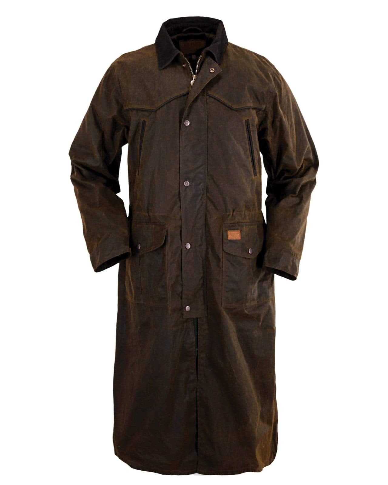 Outback Trading Company Pathfinder Oilskin Duster Coat Bronze / S 2709-BNZ-SM 089043247412 Coats & Jackets